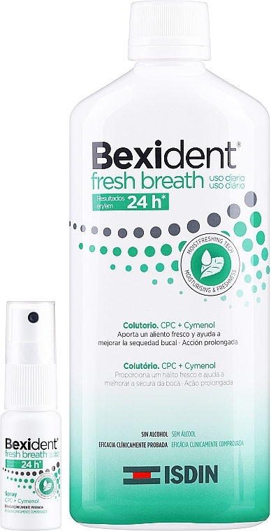 Набір - Isdin Bexident Fresh Breath (b/spray/15ml + mouthwash/500ml) — фото N2