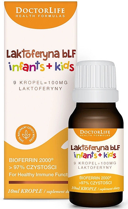 Диетическая добавка "Лактоферрин " 100 мг - Doctor Life Laktoferyna Infants + Kids — фото N1