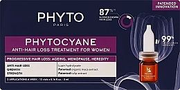 Парфумерія, косметика Ампули проти прогресуючого випадання волосся - Phyto Phytocyane Progressive Treatment