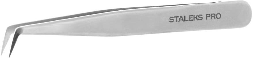 Пінцет для брів, зігнутий, T7-10-05 - Staleks — фото N1