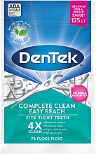 Духи, Парфюмерия, косметика Флосс-зубочистки, задние зубы "Комплексное очищение", 125 шт. - DenTek Complete Clean Easy Reach