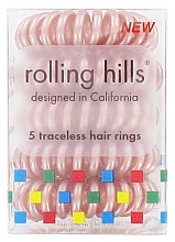 Резинка-браслет для волос, бронзовый - Rolling Hills 5 Traceless Hair Rings Bronze — фото N1