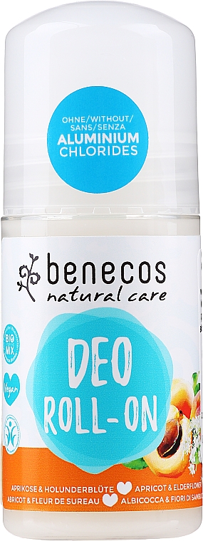 Шариковый дезодорант "Абрикос и бузина" - Benecos Natural Care Apricot & Elderflower Deo Roll-On