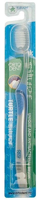 Зубная щетка "Silver", синяя - Orto-Dent Midi Toothbrush — фото N1