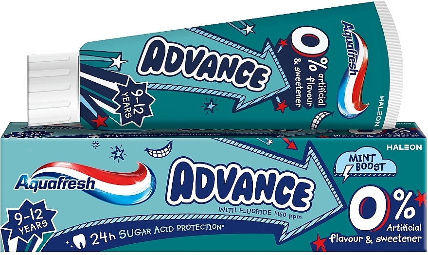 Зубная паста "Эдванс", (9-13 лет) - Aquafresh Advance Mint Boost