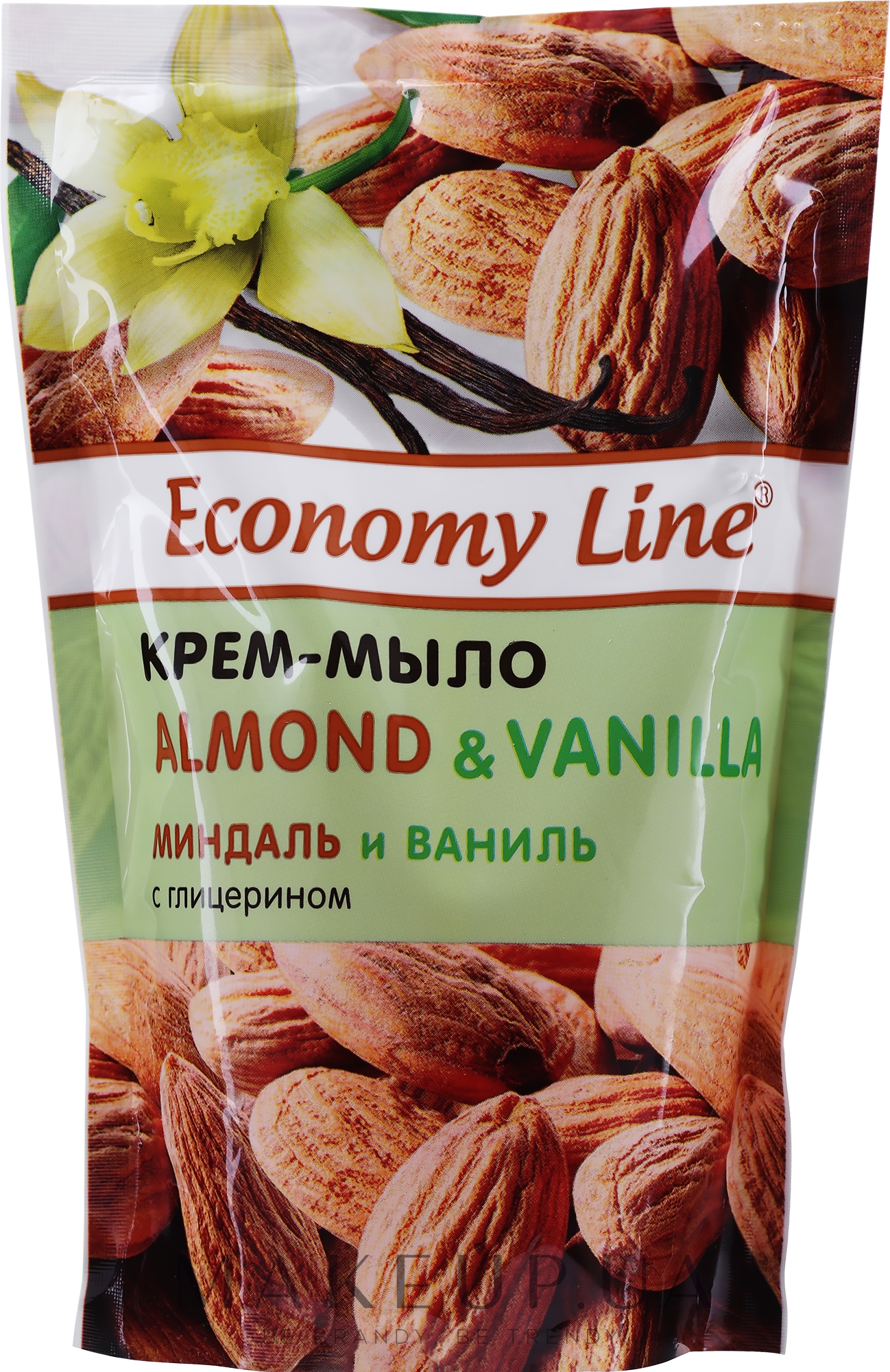 Рідке крем-мило "Мигдаль і ваніль", з гліцерином - Economy Line Almond and Vanilla Cream Soap — фото 460ml