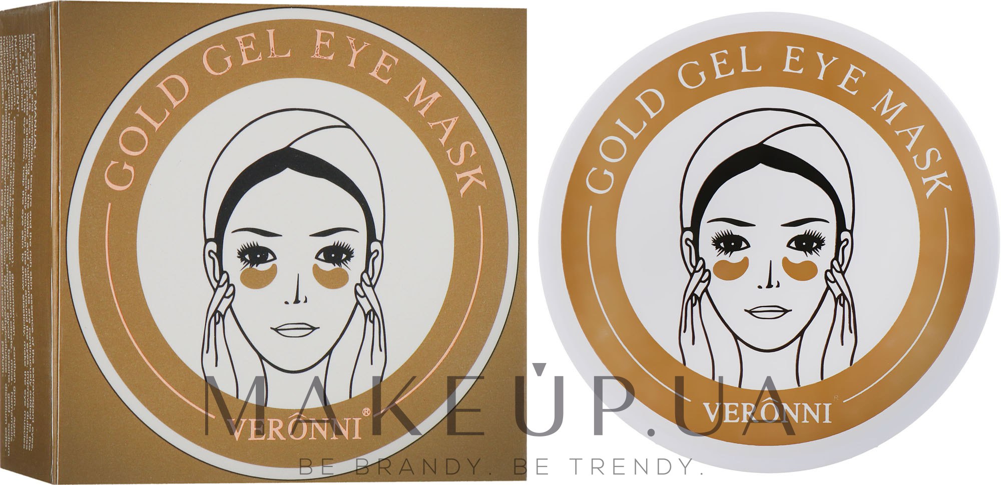 Омолоджувальні гідрогелеві патчі для очей із золотом і гіалуроновою кислотою і колагеном - Veronni Gold Gel Eye Mask — фото 60шт