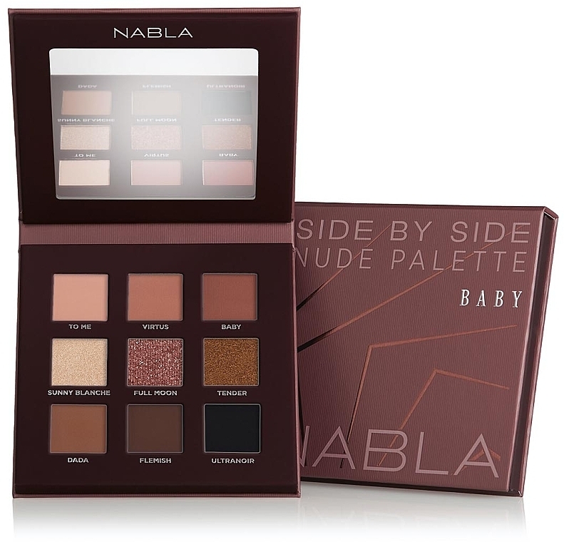 Палетка тіней для повік - Nabla Side By Side Nude Palette Baby — фото N1