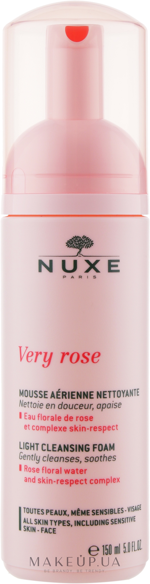 Легкая очищающая пена для лица - Nuxe Very Rose Light Cleansing Foam — фото 150ml