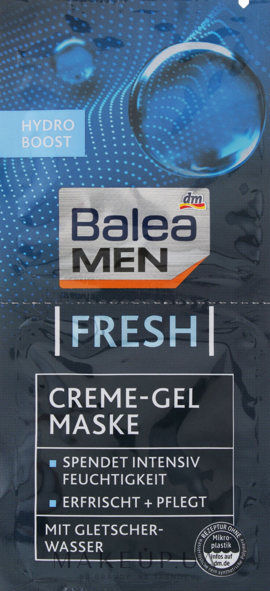 Крем-гелевая маска с ледниковой водой - Balea Men Fresh Cream Gel Mask  — фото 2x8ml