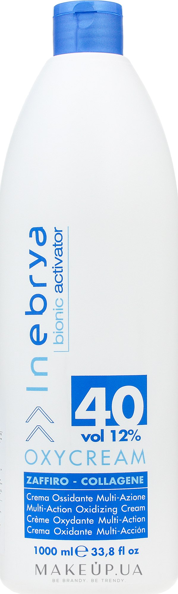 Оксі-крем "Сапфір-колаген", 40, 12% - Inebrya Bionic Activator Oxycream 40 Vol 12% — фото 1000ml