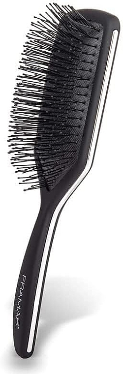 Распутывающая расческа для волос, черная - Framar Paddle Detangling Brush Black To The Future — фото N2