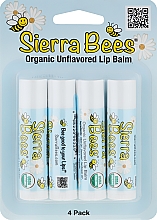 Духи, Парфюмерия, косметика Набор бальзамов для губ "Без запаха" - Sierra Bees (lip/balm/4x4,25g)