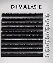Парфумерія, косметика Вії для нарощування D 0.10 (6 мм), 10 ліній - Divalashpro