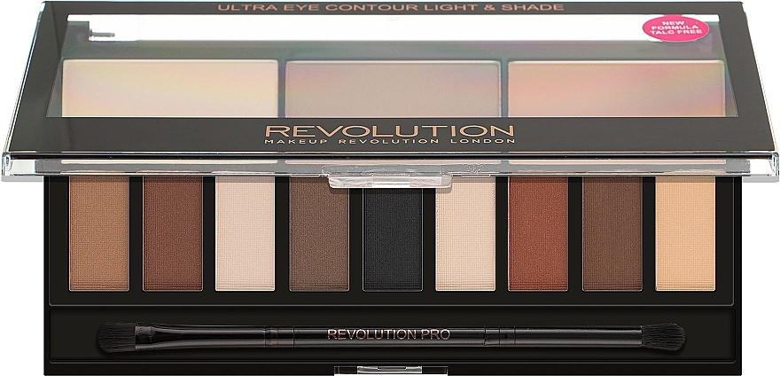 Палетка тіней для повік, 12 відтінків - Makeup Revolution Ultra Eye Contour Light and Shade — фото N2