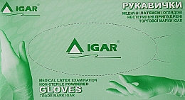 Перчатки латексные, опудренные, размер L (8-9), 50 шт, белые - Igar — фото N1