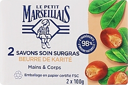 Духи, Парфюмерия, косметика Набор мыла с маслом Ши - Le Petit Marseillais (2x100g)