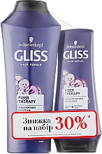 Парфумерія, косметика Набір - Gliss Kur Fiber Therapy (shm/400ml + balm/200ml)