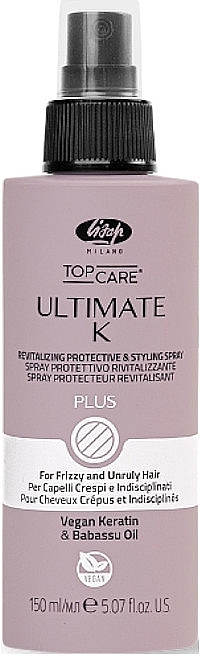 Спрей для термозащиты и укладки волос - Lisap Ultimate K Revitalizing Protective&Styling Spray — фото N2