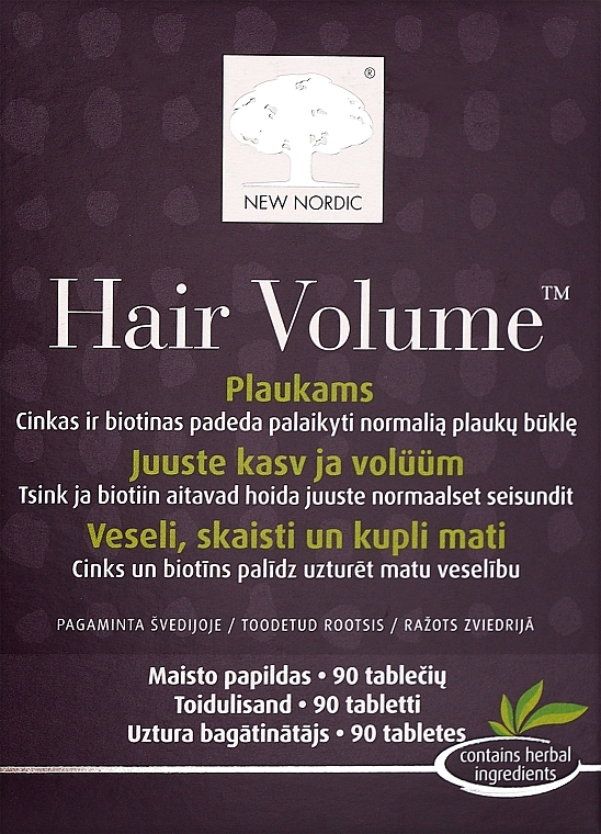 Пищевая добавка для роста и объема волос - New Nordic Hair Volume — фото N1