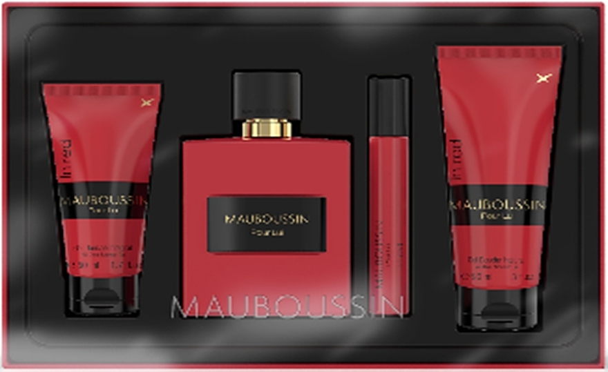 Mauboussin Pour Lui In Red - Набор (edp/100ml + sh/gel/90ml + sh/gel/50ml + edp/20ml)