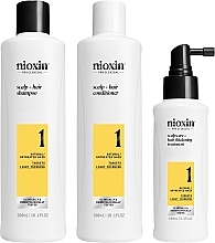 Парфумерія, косметика Набір - Nioxin System 1 Loyalty Kit (shmp/300ml + h/cond/300ml + h/serum/100ml)