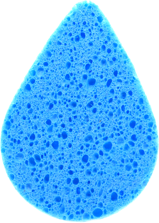 Спонж для умывания целлюлоза, "Капля" голубой - Cosmo Shop — фото N1