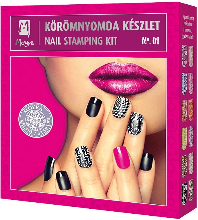 Набір для стемпінгу нігтів № 1 - Moyra Nail Stamping Kit — фото N1