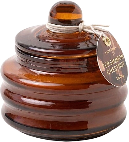 Ароматична свічка "Хурма і каштан" - Paddywax Beam Glass Candle Amber Persimmon Chestnut — фото N1