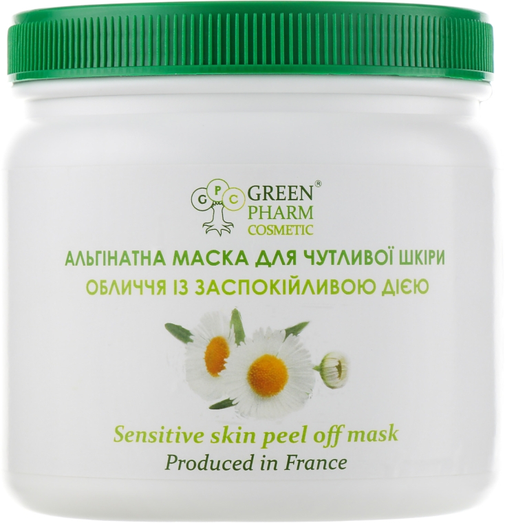 Альгинатная маска для чувствительной кожи лица с успокаивающим действием - Green Pharm Cosmetic Face Mask — фото N2