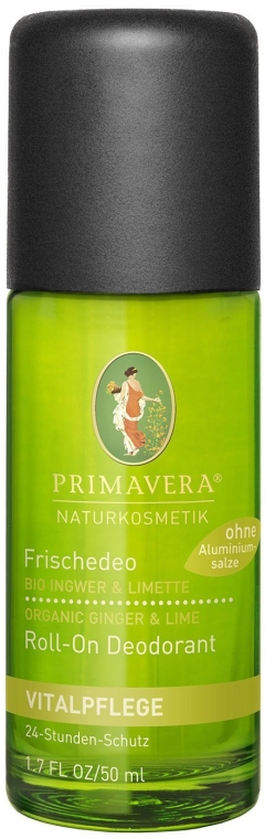 Роликовый дезодарант "Имбрирь и лайм" - Primavera Fresh Deodorant with Ginger and Lime  — фото N1