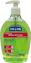 Жидкое мыло c дозатором - On Line Antibacterial Lime Soap — фото N1