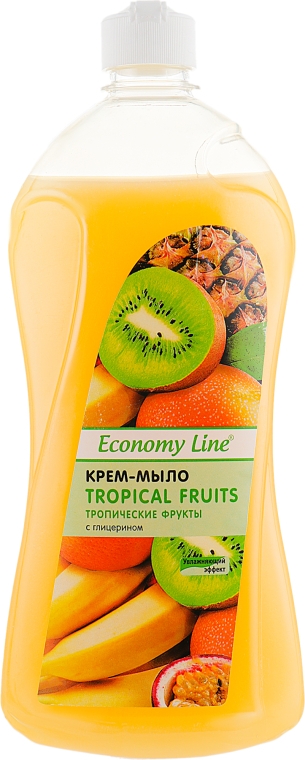 Жидкое крем-мыло "Тропические фрукты" с глицерином - Economy Line Tropical Fruits Cream Soap — фото N3
