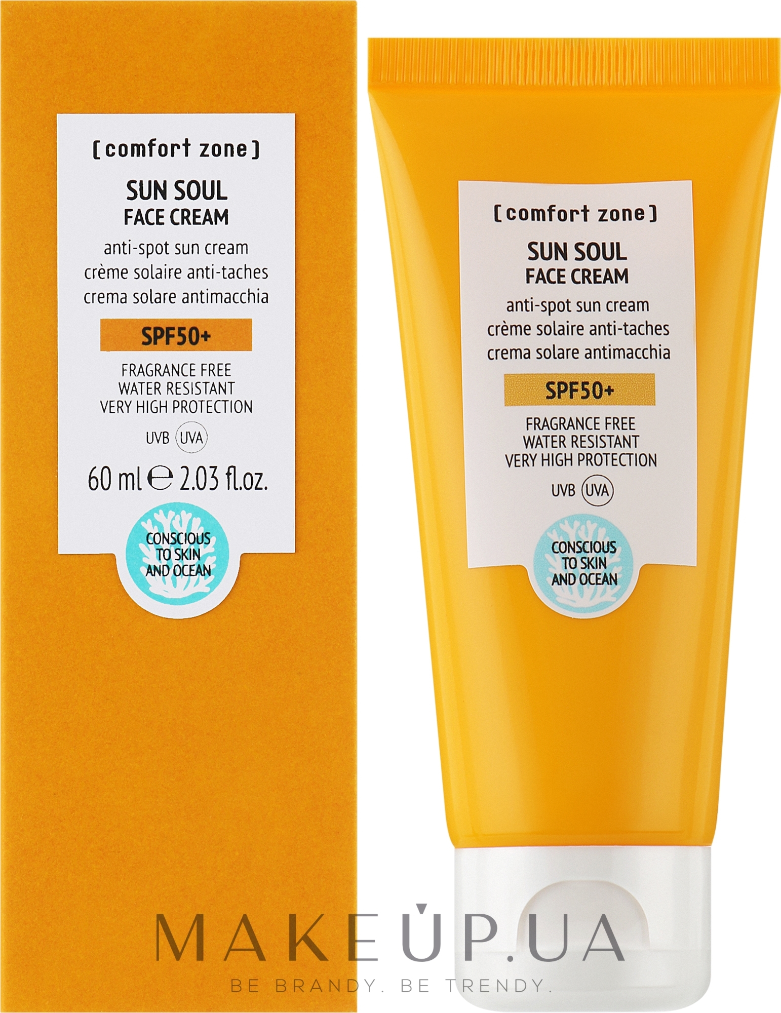 Сонцезахисний крем для обличчя проти пігментних плям - Comfort Zone Sun Soul Face Cream SPF50+ — фото 60ml