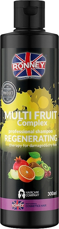 Шампунь відновлювальний для пошкодженого і сухого волосся - Ronney Multi Fruit Complex Regenerating Shampoo — фото N2