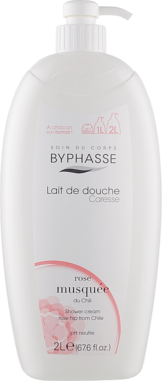 Крем для душа "Шиповник" - Byphasse Caresse Shower Cream — фото N5