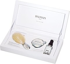 Парфумерія, косметика Набір - Balmain Paris Hair Couture Silver Brush Set Mini (h/counture/50ml + brush + mirror)