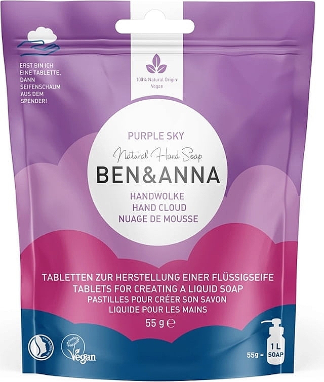 Таблетки с мылом для рук "Пурпурное небо" - Ben & Anna Purple Sky Hand Cloud Soap Tablets — фото N1