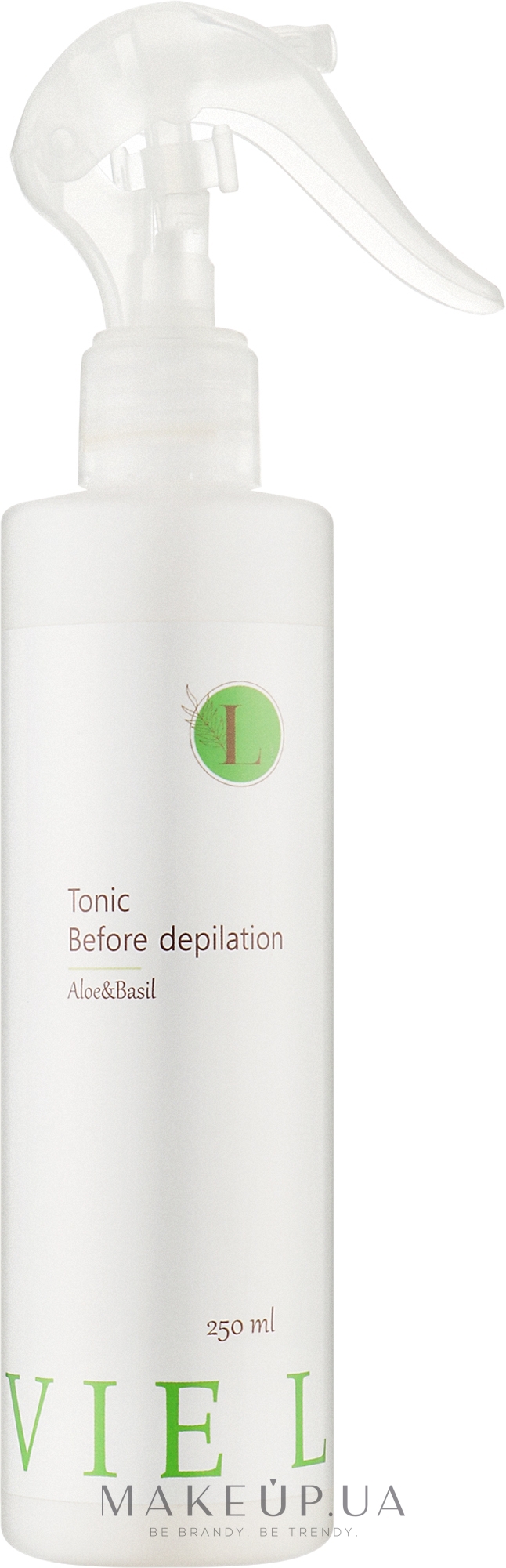 Тоник до депиляции с экстрактом алоэ и базилика - Levie Tonic Before Depilation Aloe & Basil — фото 250ml
