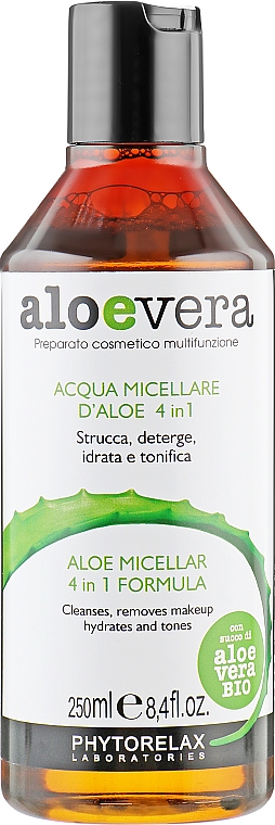 Міцелярна вода - Phytorelax Laboratories Aloe Vera Aloe Micellar 4 In 1 Formula — фото N1