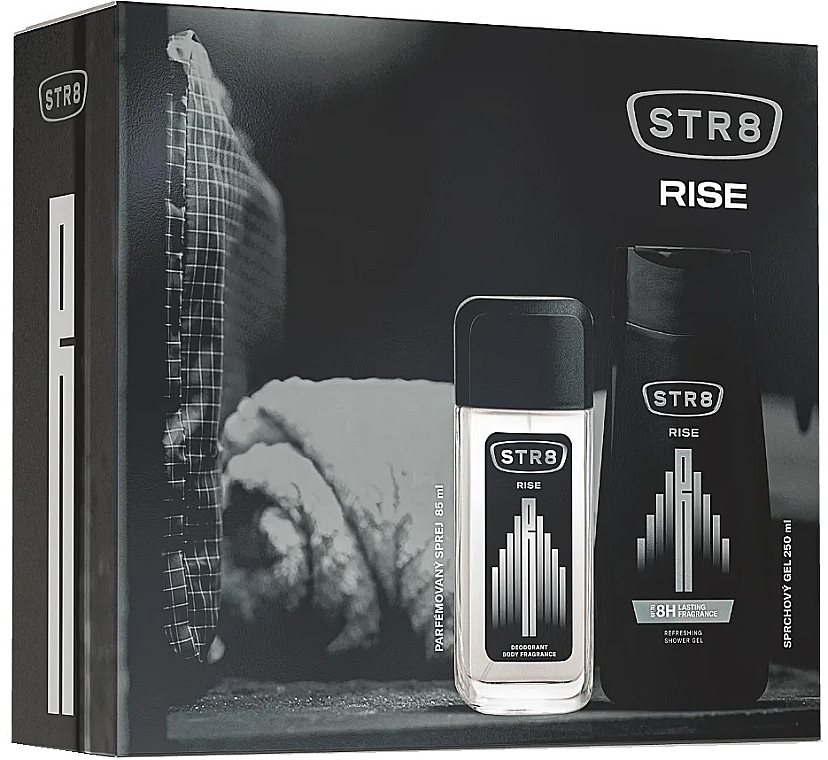 STR8 Rise - Набор (deo/spray/85ml + sh/gel/250ml) — фото N1