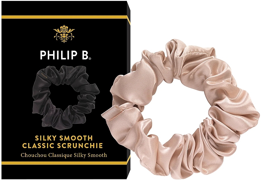Резинка для волос, шампань - Philip B Silky Smooth Classic Scrunchie — фото N2