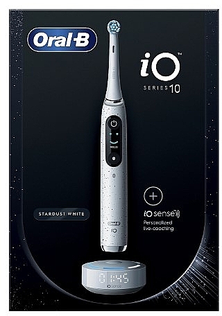 Электрическая зубная щетка, белая в крапинку - Oral-B iO Series 10 Stardust White — фото N2