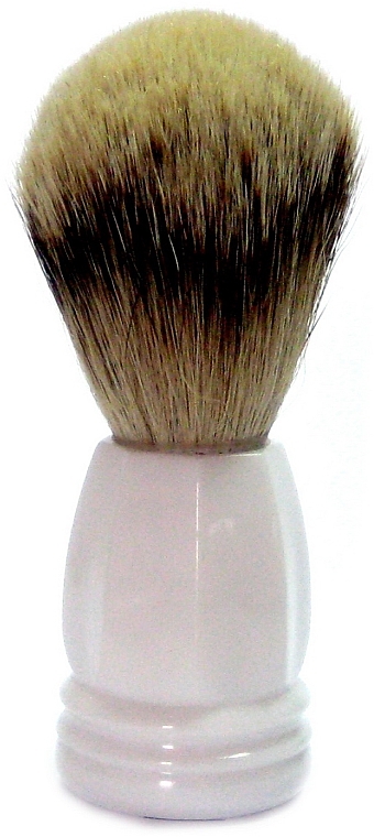 Помазок для бритья, ворс барсука, пластик, белый - Golddachs Silver Tip Badger Plastic White — фото N1