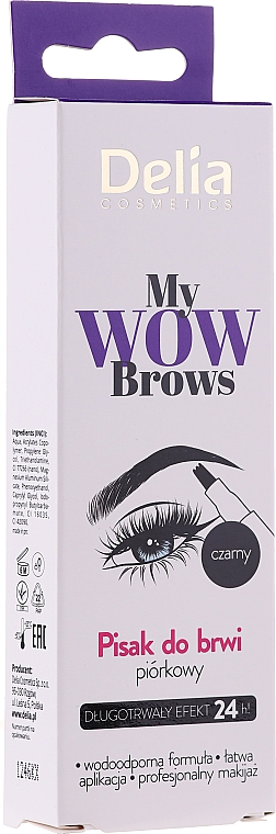 Маркер для бровей с эффектом продленного действия - Delia Cosmetics My Wow Brows — фото N2