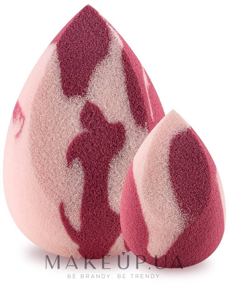 Набір спонжів, скошений рожево-ягідний/міні скошений рожево-ягідний - Boho Beauty Bohoblender Pinky Berry Cut + Pinky Berry Mini Cut — фото 2шт