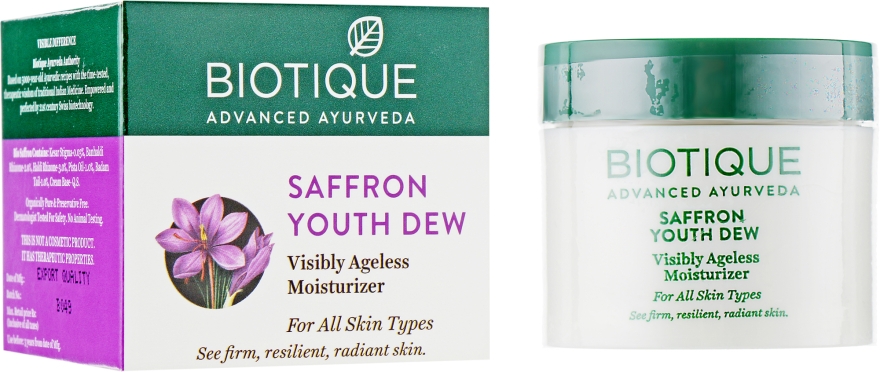 Омолоджувальний крем - Biotique Bio Saffron Dew Ageless Face & Body Cream