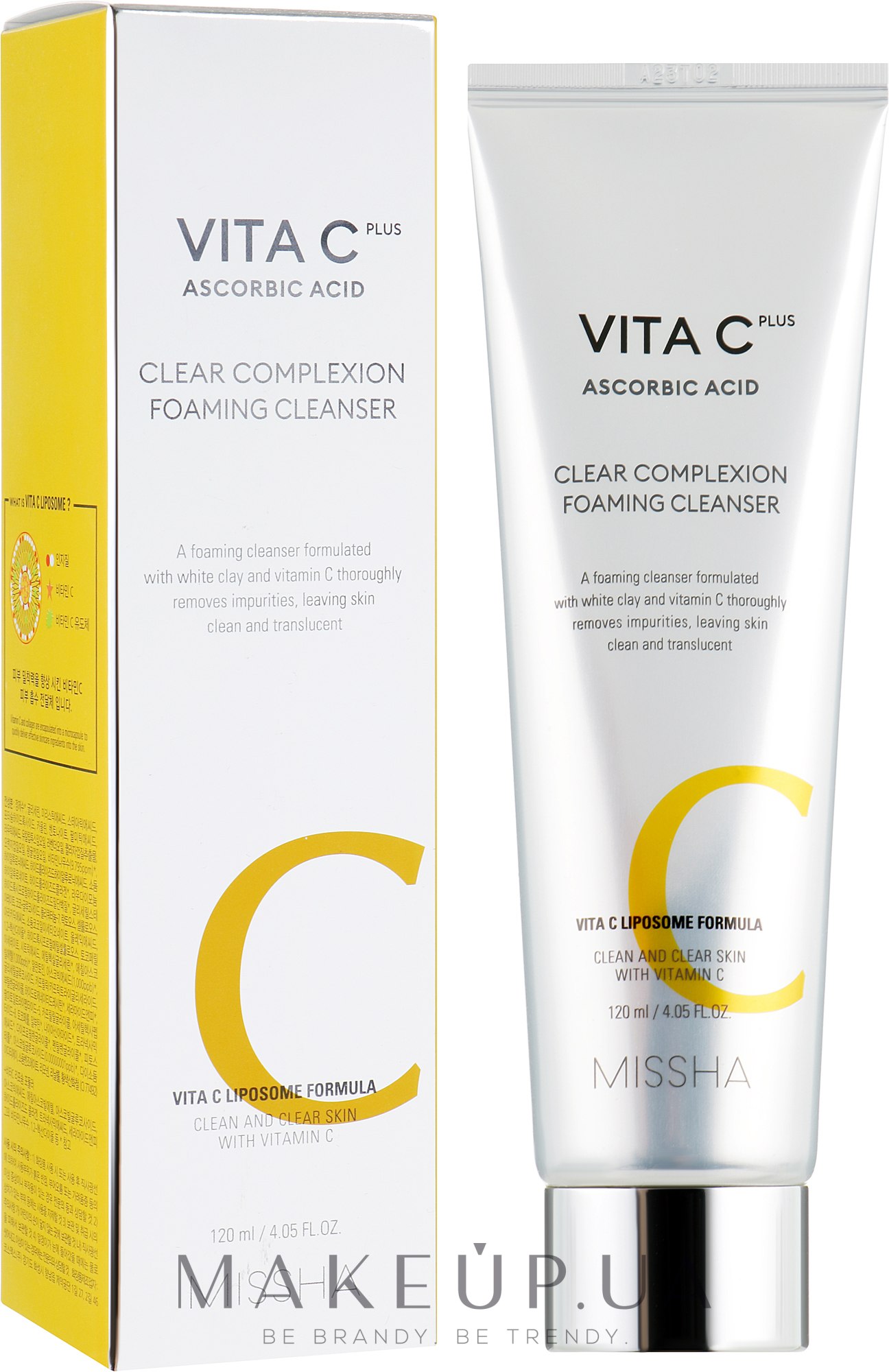 Очищувальна піна для вмивання - Missha Vita C Plus Clear Complexion Foaming Cleanser — фото 120ml