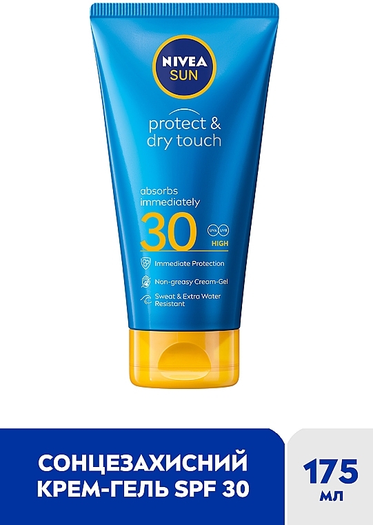 Сонцезахисний крем-гель "Захист та сухий дотик" SPF 30 - NIVEA SUN Protect & Dry Touch — фото N2