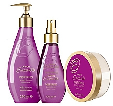 Духи, Парфюмерия, косметика Avon Encanto Inspiring - Набор (b/spray/100ml + b/lot/250ml + b/scrub/200ml)